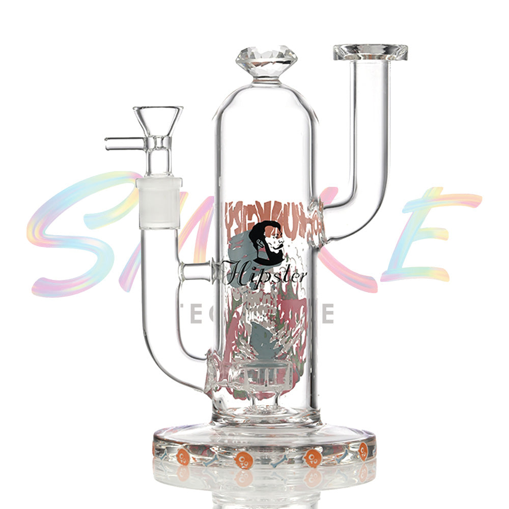 Graffiti Skull Typography Beaker Glass Water Pipe SF037