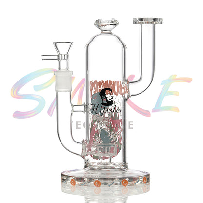 Graffiti Skull Typography Beaker Glass Water Pipe SF037
