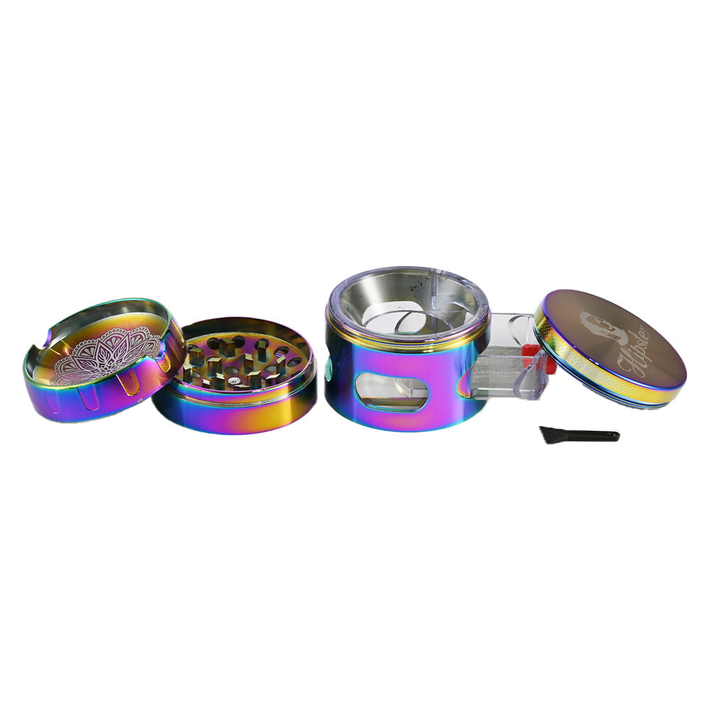 Mandala Engraved Rainbow Zinc Grinder SW2209-4