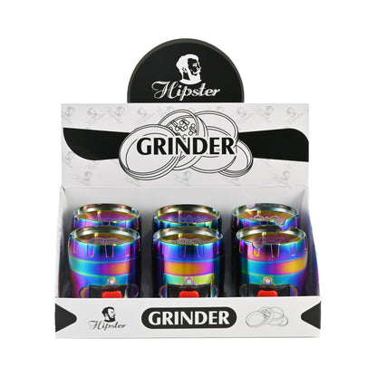 Mandala Engraved Rainbow Zinc Grinder SW2209-4