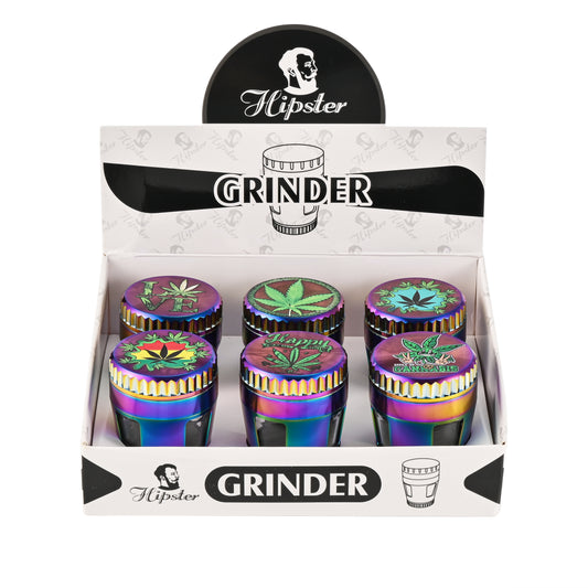 Rainbow Zinc Herb Grinder with Window SW2220-4