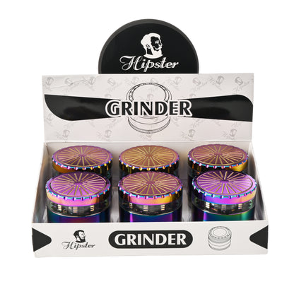 Hipster 62 mm Rainbow 4-Part Aluminum Herb Grinder (SW2246-4)