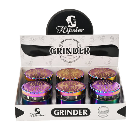 Hipster 62 mm Rainbow 4-Part Aluminum Herb Grinder (SW2246-4) - Smoke Tech One LLC