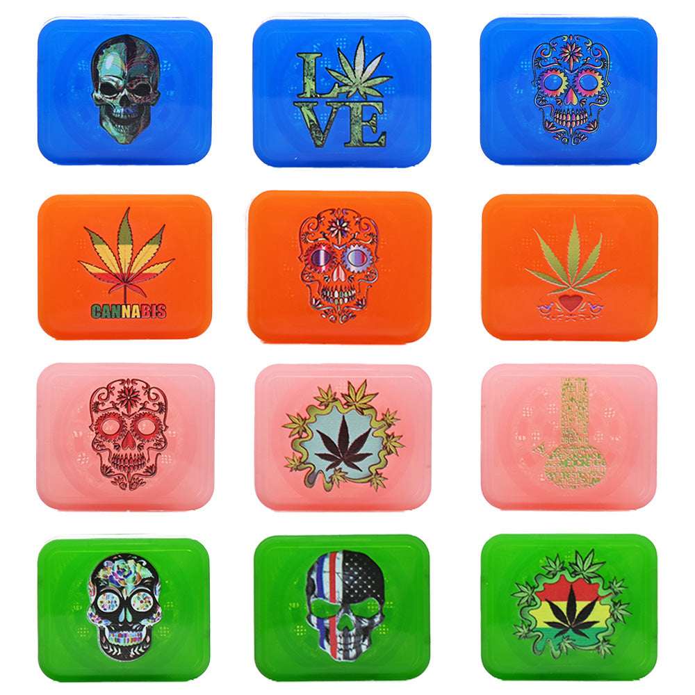 Square Plastic Herb Grinder SW2270-4 - Smoke Tech One LLC