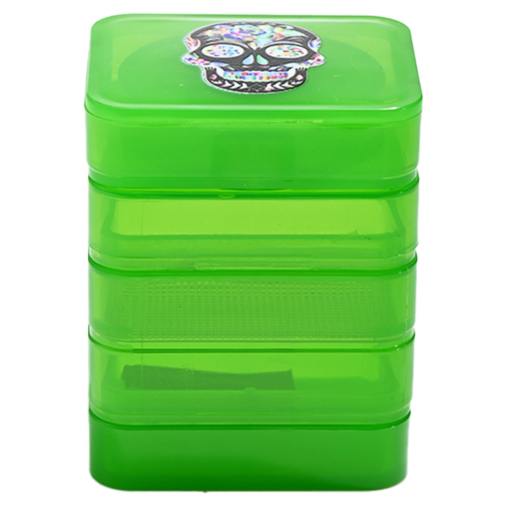 Square Plastic Herb Grinder SW2270-4 - Smoke Tech One LLC
