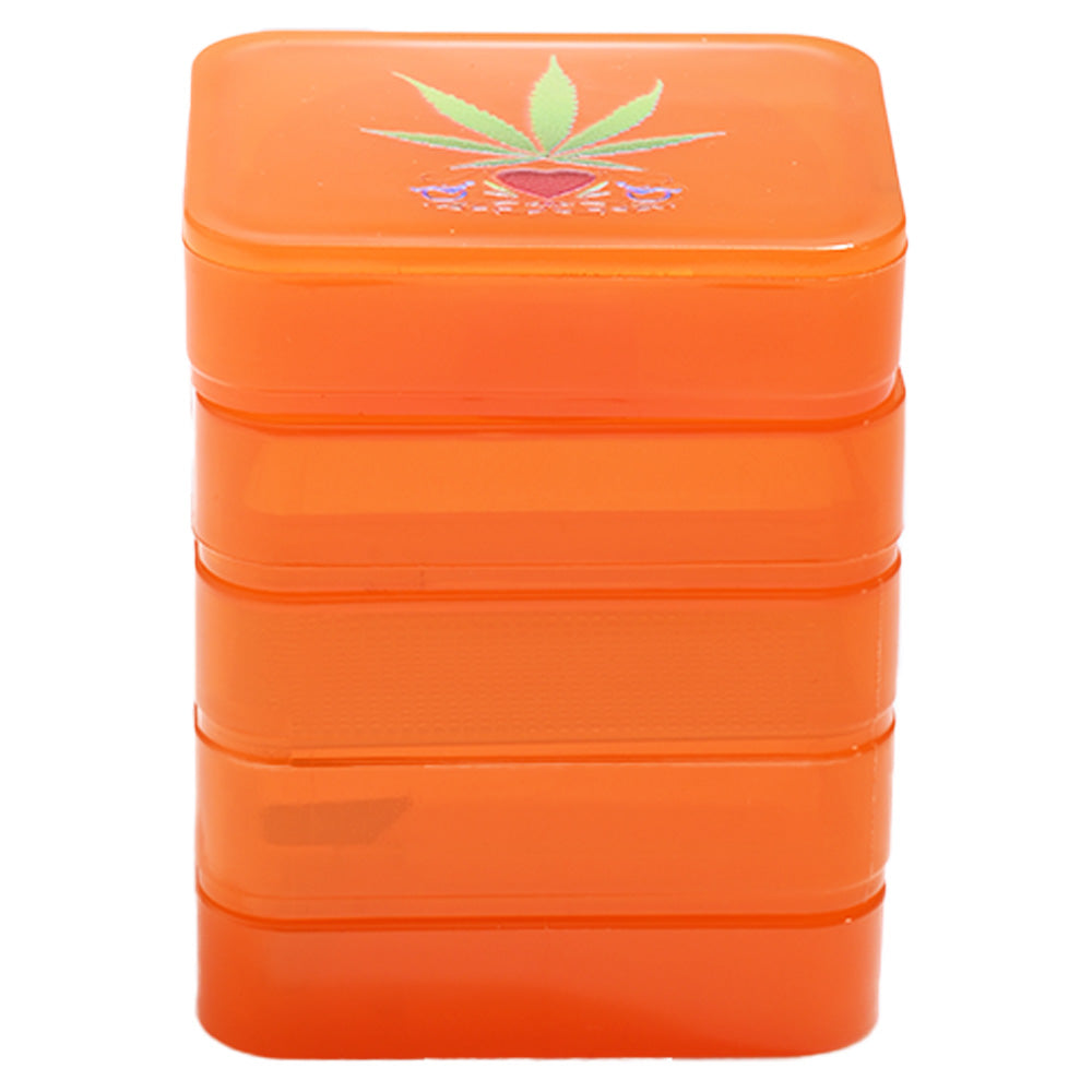 Square Plastic Herb Grinder SW2270-4 - Smoke Tech One LLC
