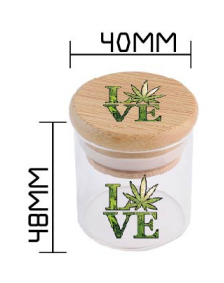 SW3006 - Bamboo Lid Glass Storage Jar – 40 x 48 mm