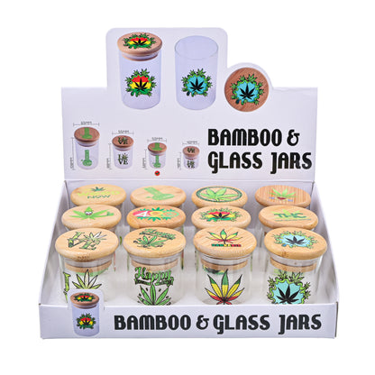SW3007 - Bamboo Lid Glass Storage Jar – 47 x 68 mm