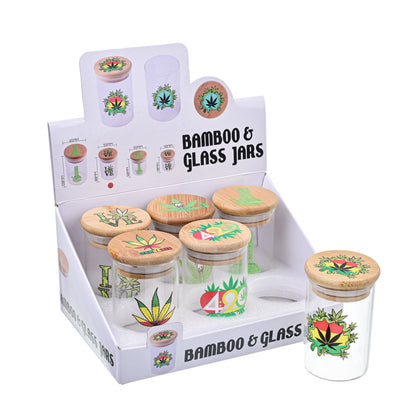 SW3008 - Bamboo Lid Glass Storage Jar – 55 x 88 mm