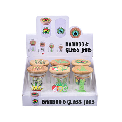 SW3008 - Bamboo Lid Glass Storage Jar – 55 x 88 mm