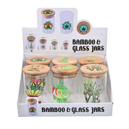 SW3009 - Bamboo Lid Glass Storage Jar – 65 x 108 mm