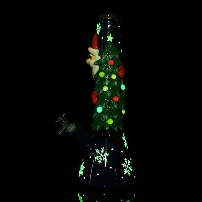 14 inch Glow Santa Gnome Beaker Bong TZ237 - Smoke Tech One LLC
