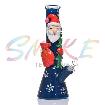 14 inch Glow Santa Gnome Beaker Bong TZ237 - Smoke Tech One LLC