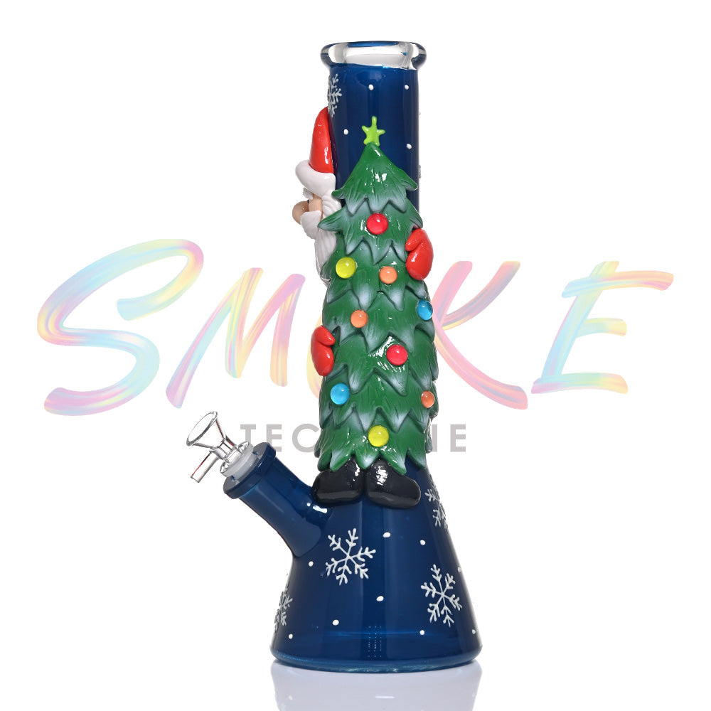 14 inch Glow Santa Gnome Beaker Bong TZ237 - Smoke Tech One LLC
