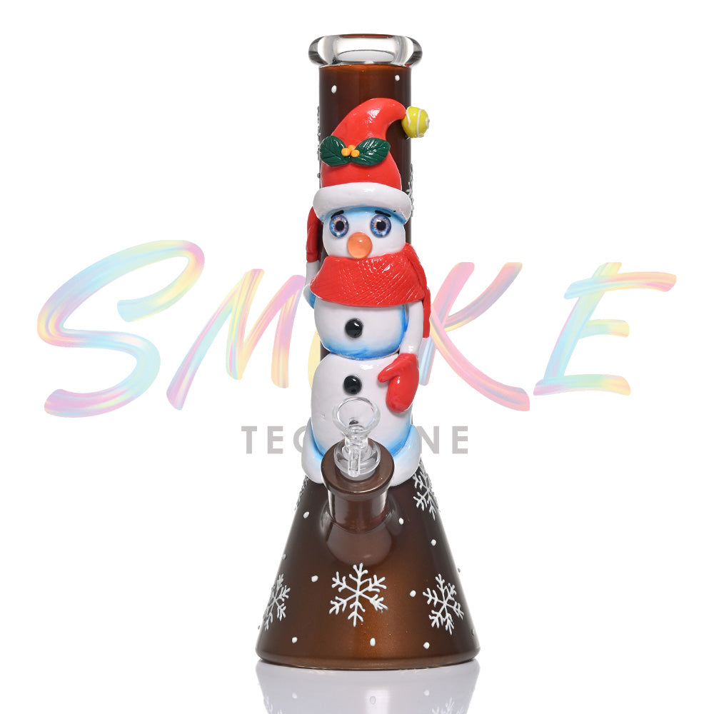 14 inch Glow Snowman Gnome Beaker Bong TZ238 - Smoke Tech One LLC