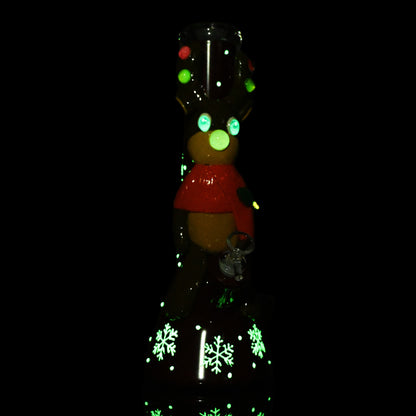 14 inch Rudolph the Red-Nosed Reindeer Holiday Water Pipe TZ240 - Smoke Tech One LLC