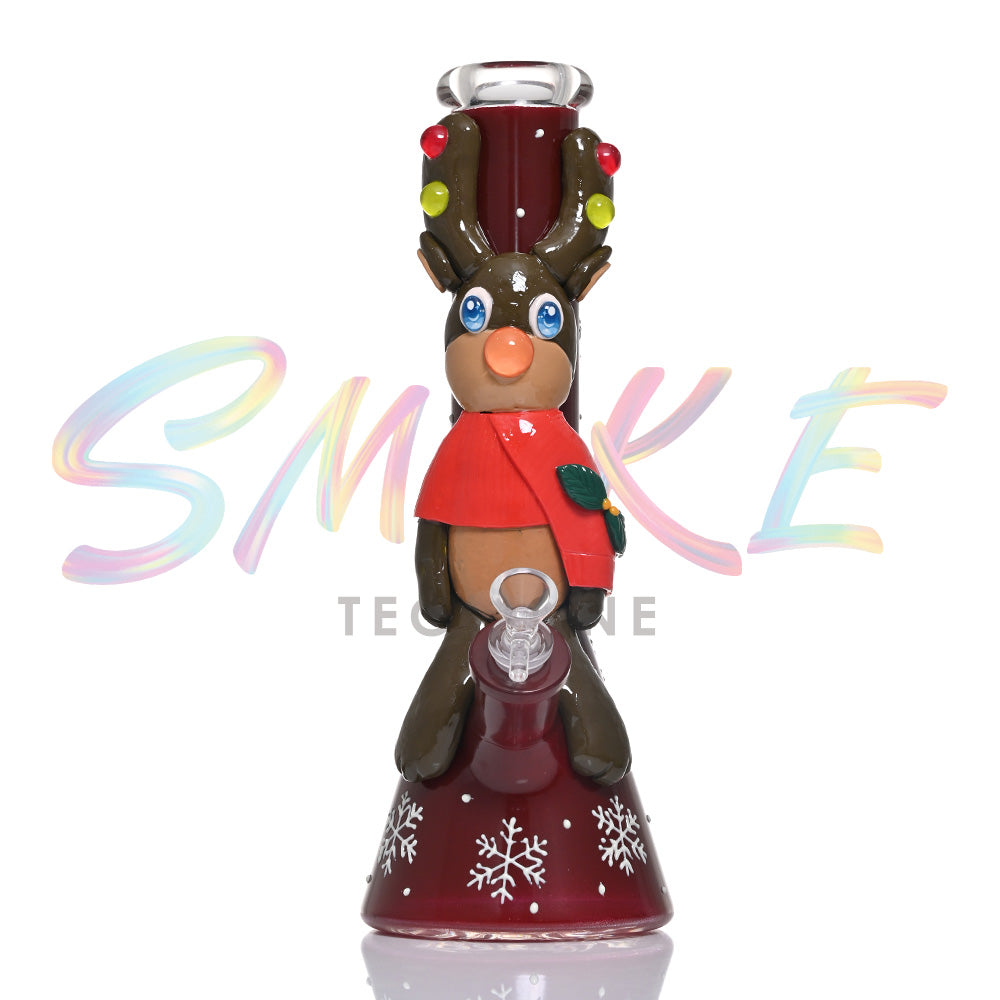 14 inch Rudolph the Red-Nosed Reindeer Holiday Water Pipe TZ240 - Smoke Tech One LLC
