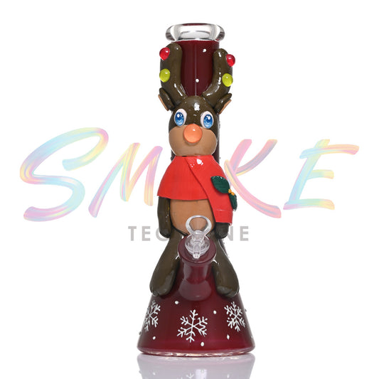 14 inch Rudolph the Red-Nosed Reindeer Holiday Water Pipe TZ240 - Smoke Tech One LLC