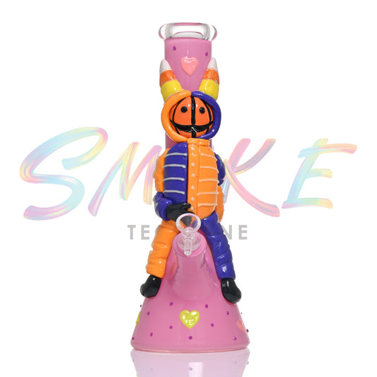 14inch Glow Pumpkin Gnome Beaker Bong TZ241 - Smoke Tech One LLC