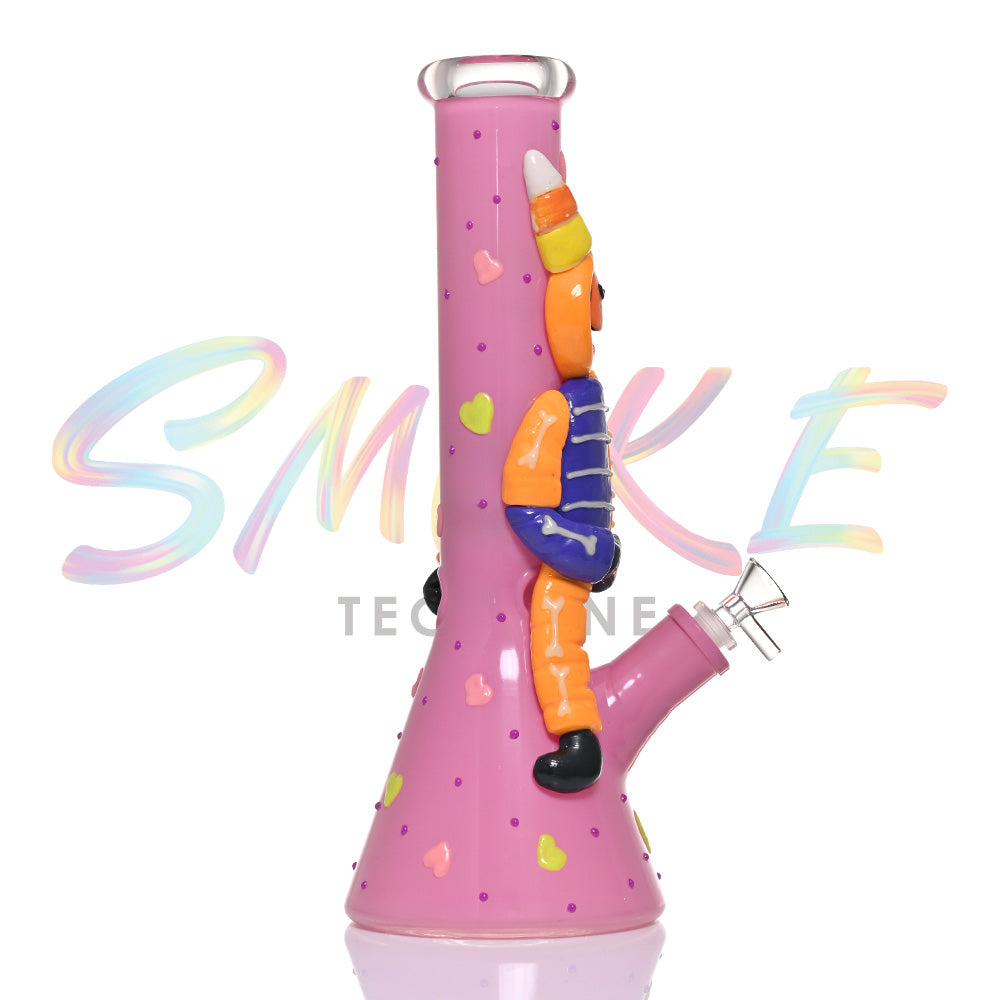 14inch Glow Pumpkin Gnome Beaker Bong TZ241 - Smoke Tech One LLC