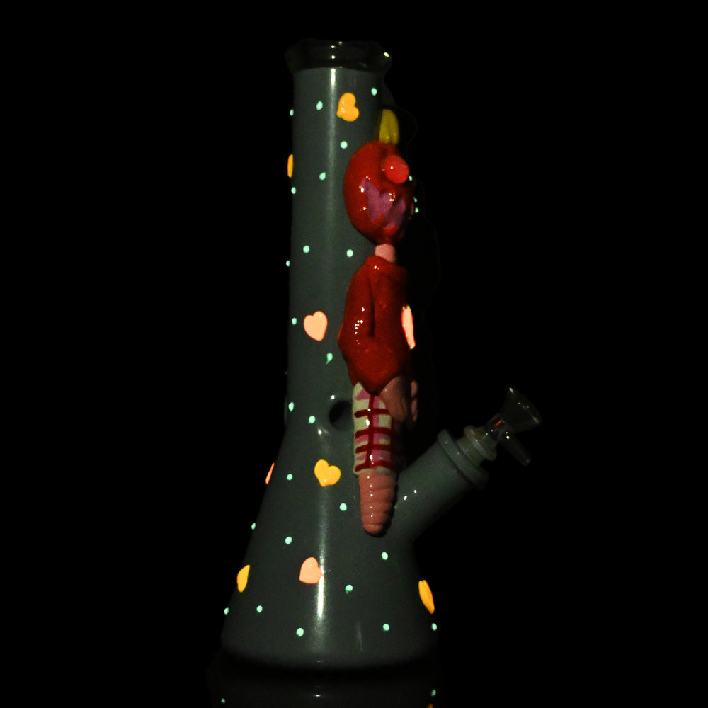 Hispter Valentine Themed 14 Inch Beaker Bong TZ243 - Smoke Tech One LLC