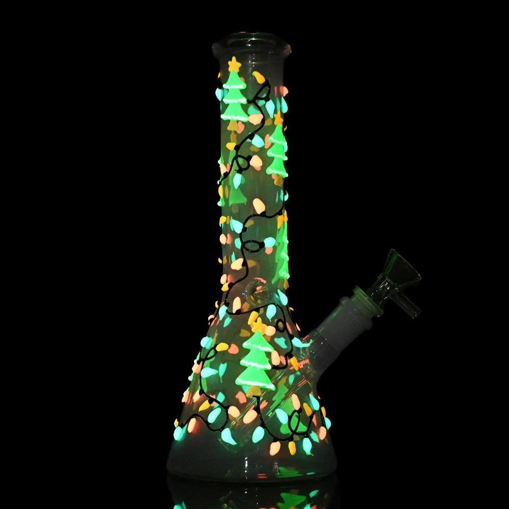 10 Inch Glow Confetti Beaker Bong TZ244 - Smoke Tech One LLC