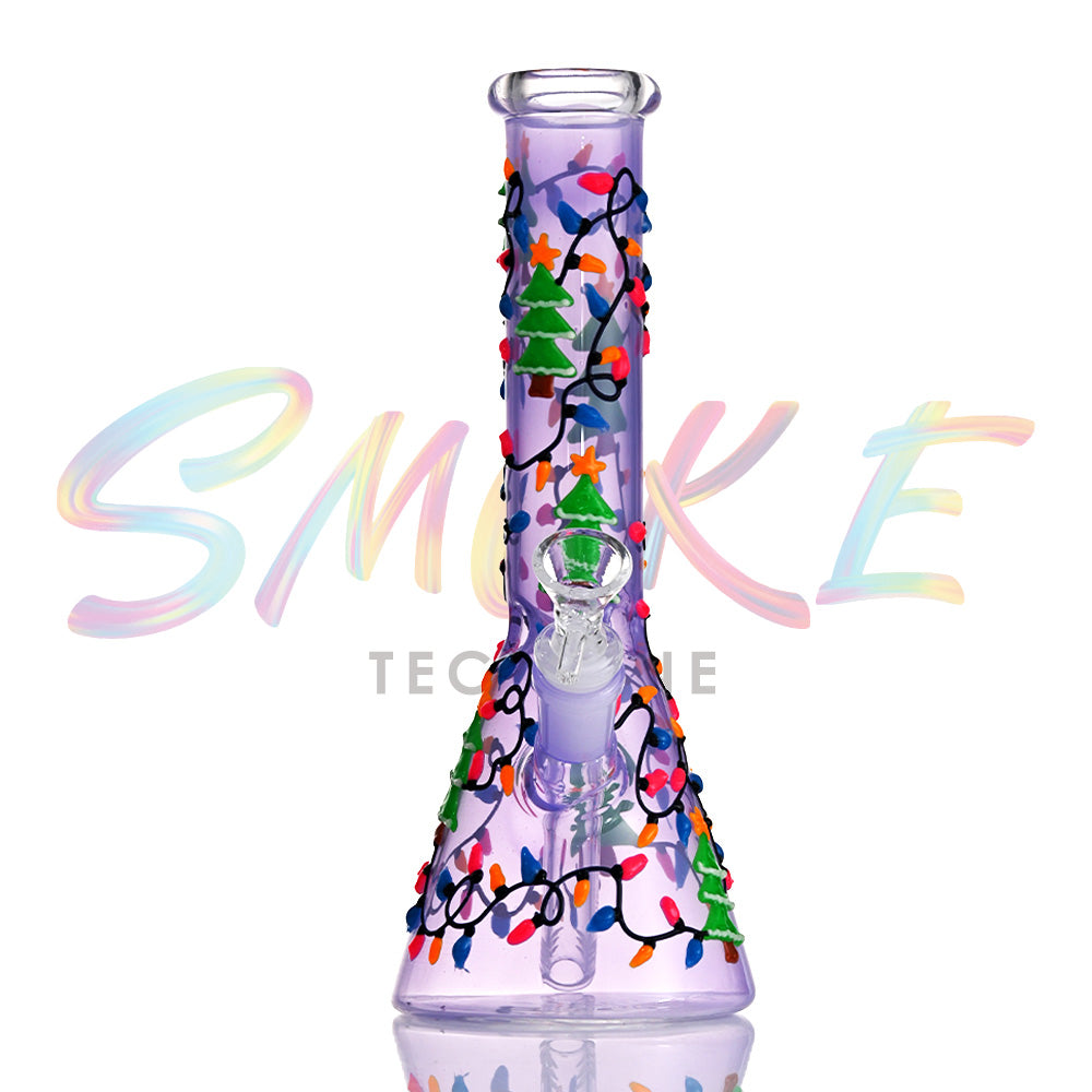 10 Inch Glow Confetti Beaker Bong TZ244 - Smoke Tech One LLC