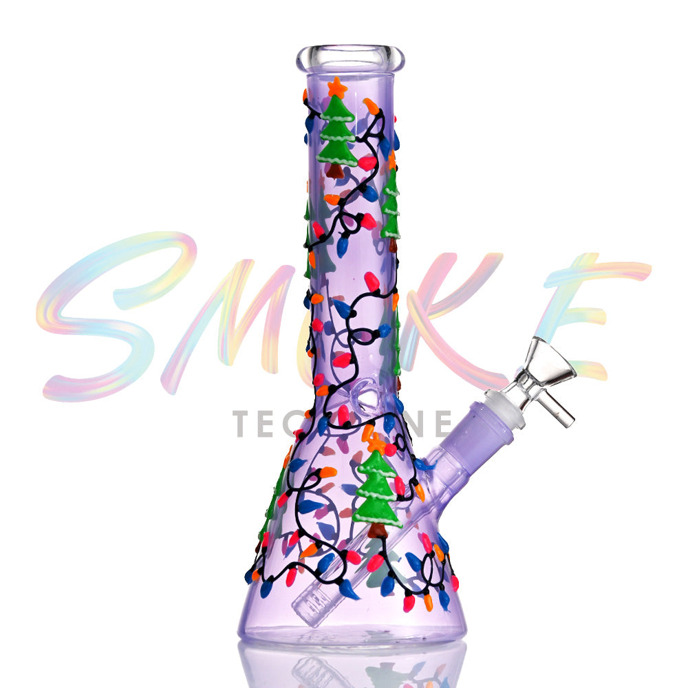 10 Inch Glow Confetti Beaker Bong TZ244 - Smoke Tech One LLC