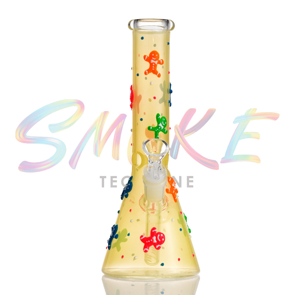 10 Inch Glow Butterfly Beaker Bong TZ245 - Smoke Tech One LLC