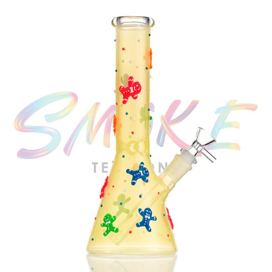10 Inch Glow Butterfly Beaker Bong TZ245 - Smoke Tech One LLC