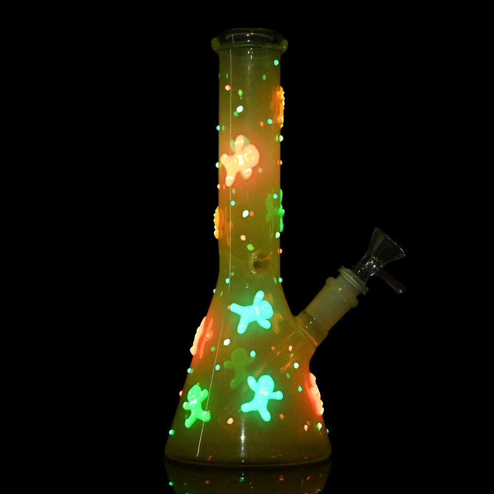 10 Inch Glow Butterfly Beaker Bong TZ245 - Smoke Tech One LLC