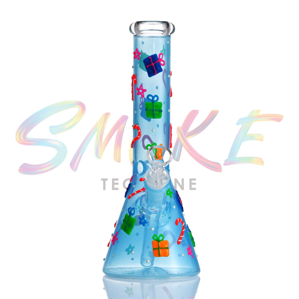 10 Inch Glow Holiday Gift Beaker Bong TZ247 - Smoke Tech One LLC