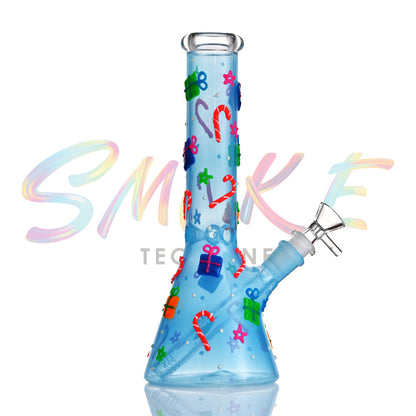 10 Inch Glow Holiday Gift Beaker Bong TZ247 - Smoke Tech One LLC