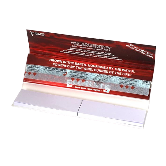 Elements Ultra Thin Rice Rolling Papers Red Connoisseur King Size Slim + Tips