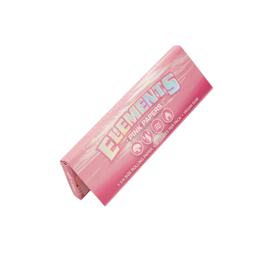 Elements Pink 1 1/4 Size Ultra Thin Rice Rolling Paper