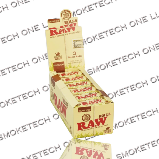 RAW Organic King Size Wide Hemp Rolls - 3 Meters