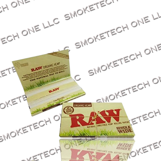 RAW Organic Hemp Single Wide Rolling Papers