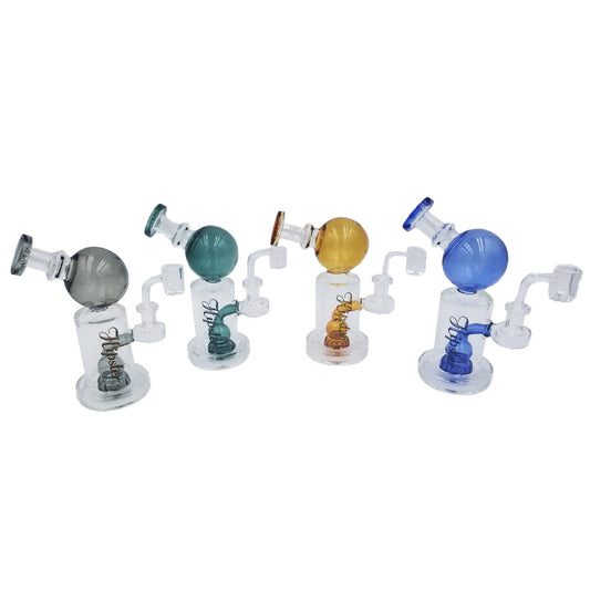 Hispter 8” Glass Dab Rig with Colored Ball Chamber WB-R06 - Smoke Tech One LLC