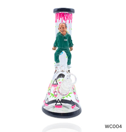 Squid Game Old Man Character Beaker Bong WC004