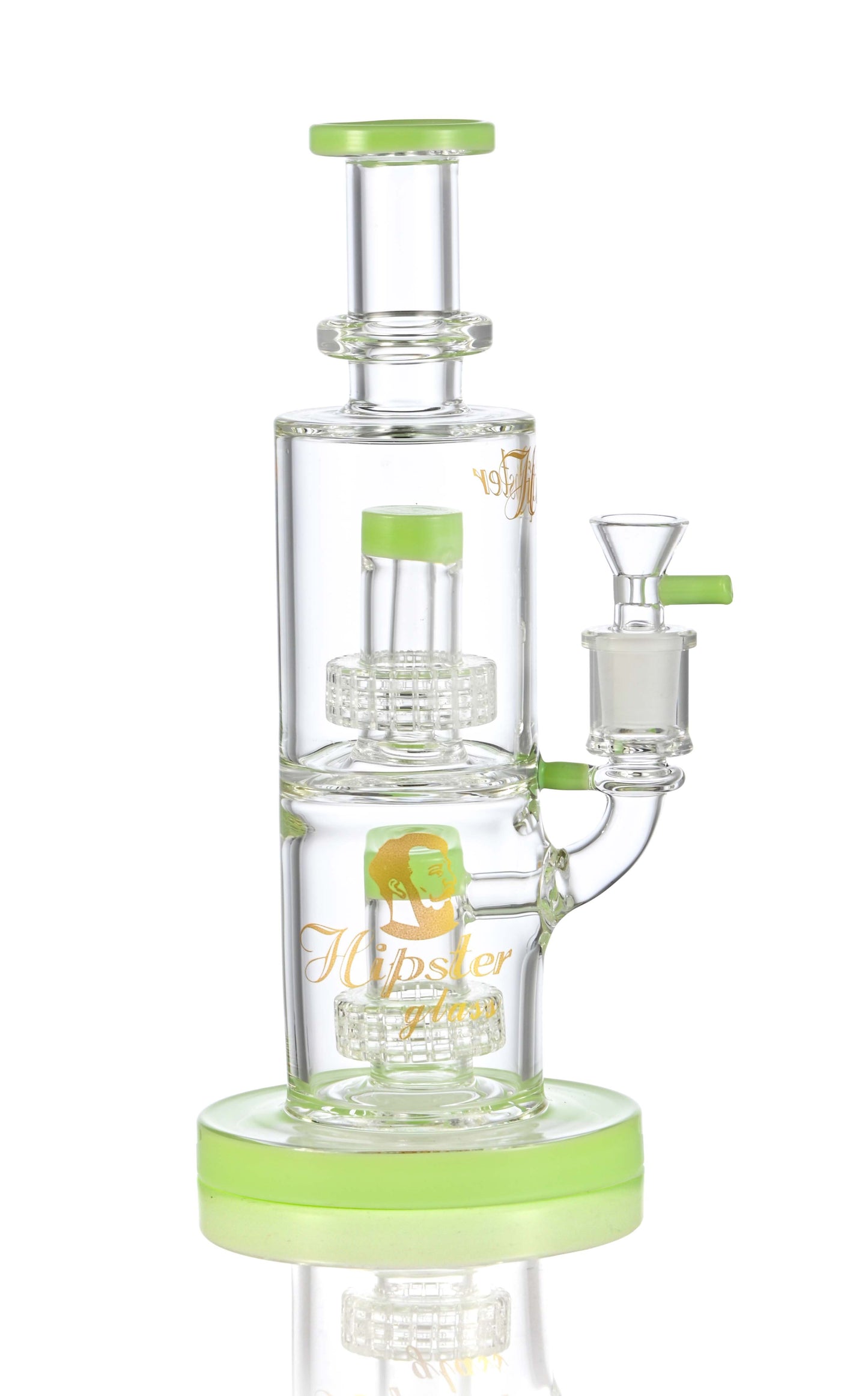 Hipster Wide-Body Double Matrix Bong WF-288
