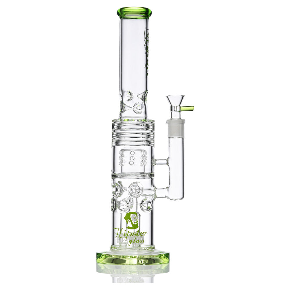 Hipster 15.3-Inch Perc Glass Bong WF-47-113
