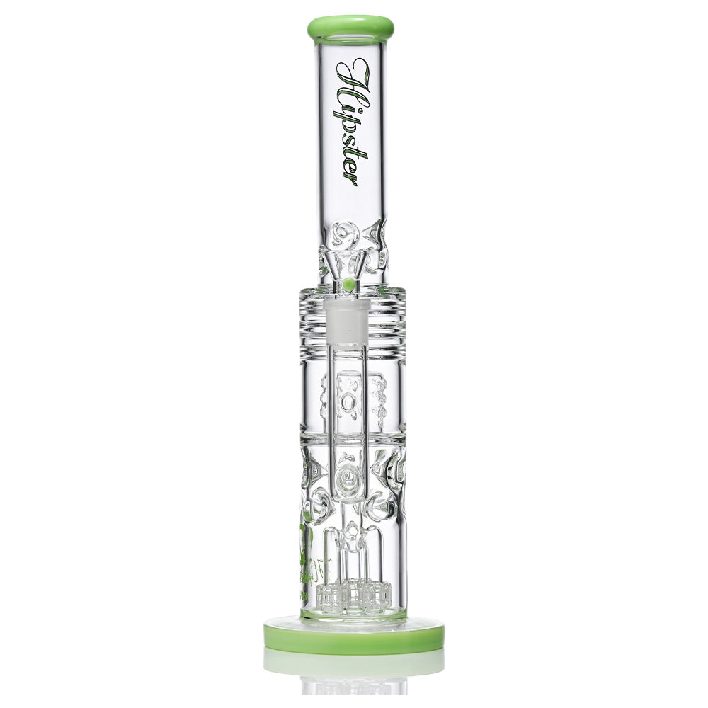 Hipster 15.3-Inch Perc Glass Bong WF-47-113