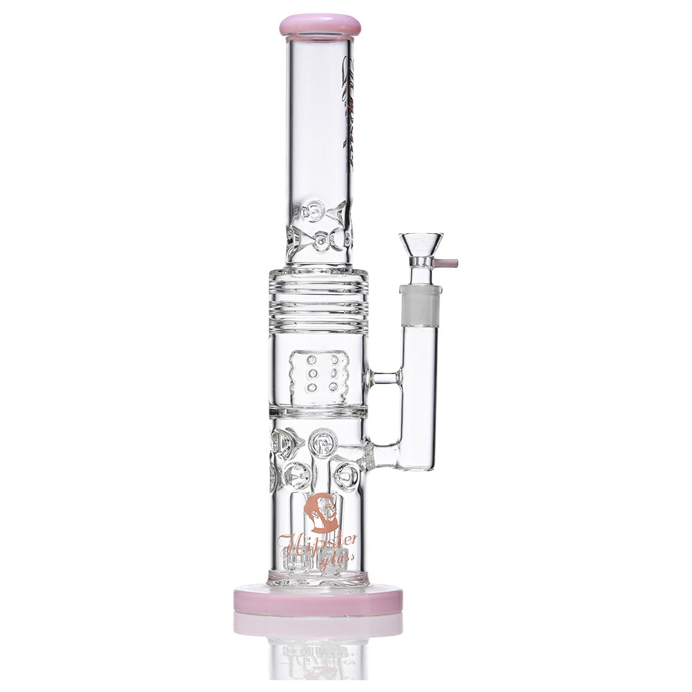 Hipster 15.3-Inch Perc Glass Bong WF-47-113