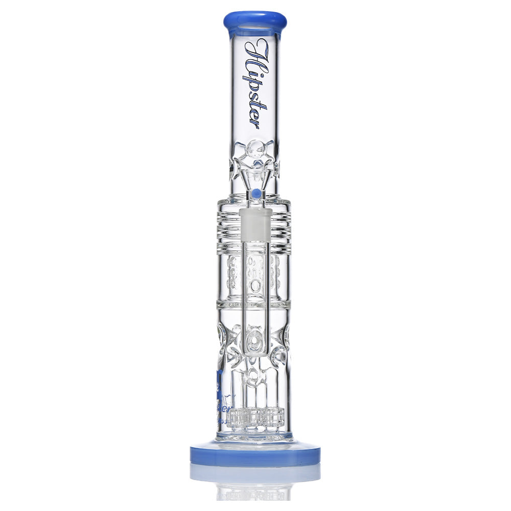 Hipster 15.3-Inch Perc Glass Bong WF-47-113