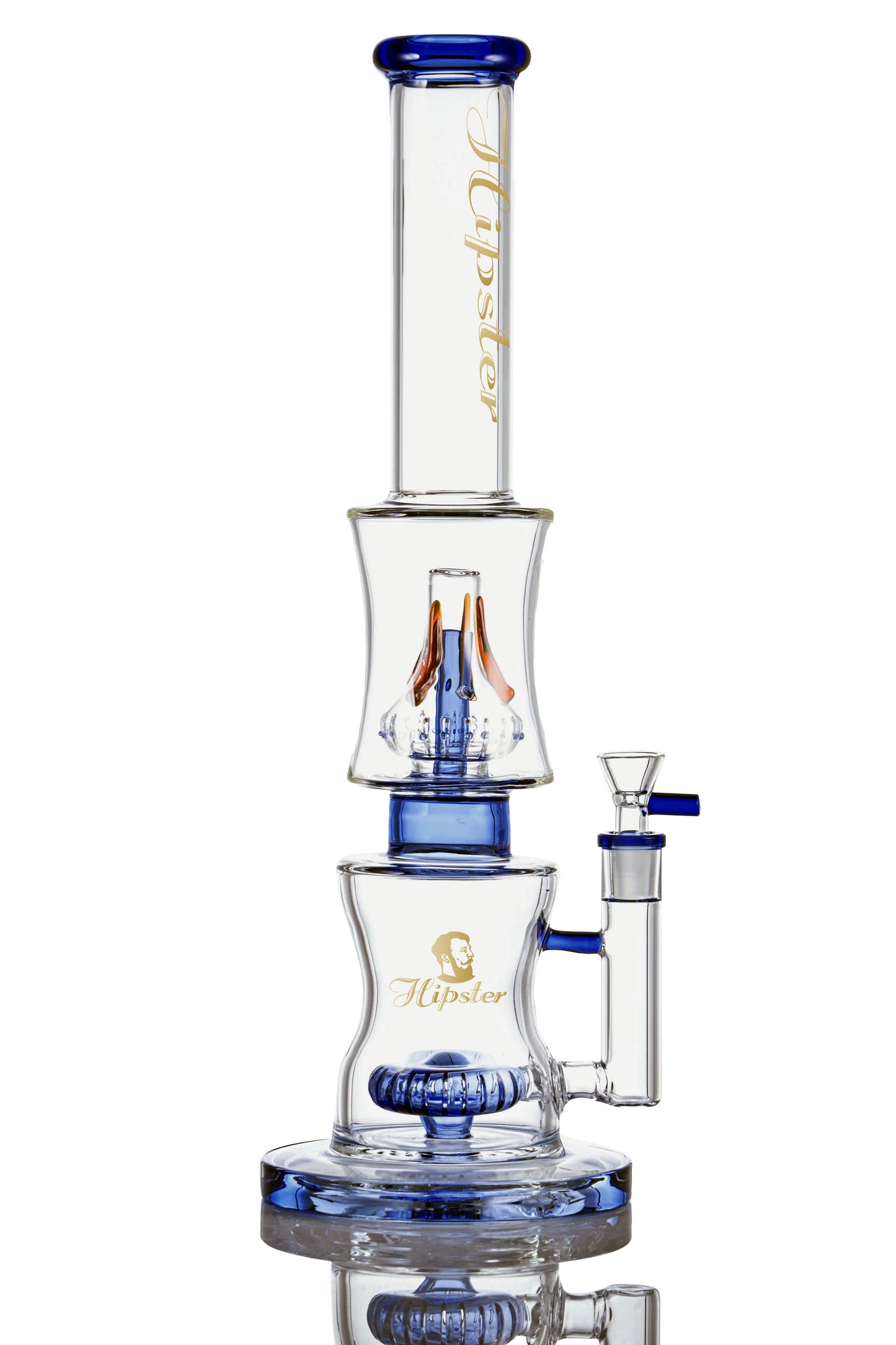 Hipster Dual Chamber 16" Recycler Bong (WF-497)