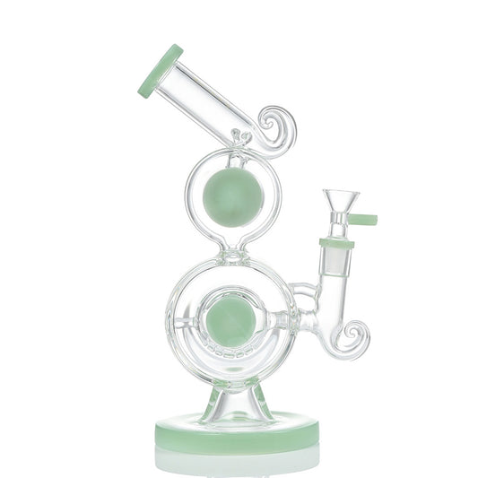 11-Inch Artistic Recycler Glass Bong WF302 - Smoke Tech One LLC