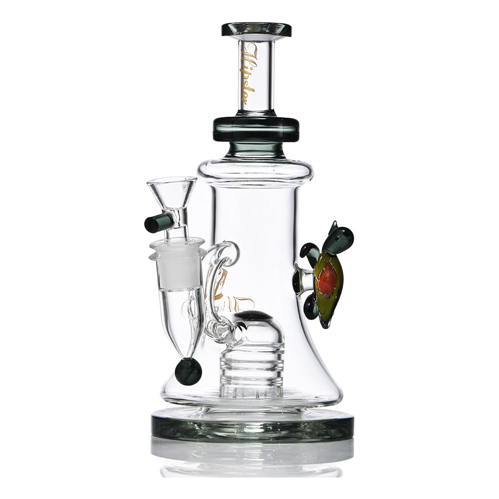Hipster 7.4-Inch Compact Green Glass Bong WF-347 - Smoke Tech One LLC