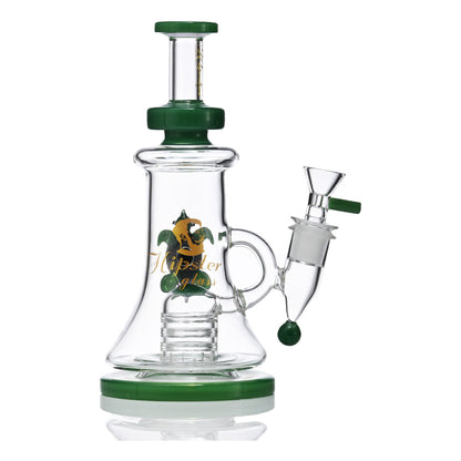 Hipster 7.4-Inch Compact Green Glass Bong WF-347 - Smoke Tech One LLC