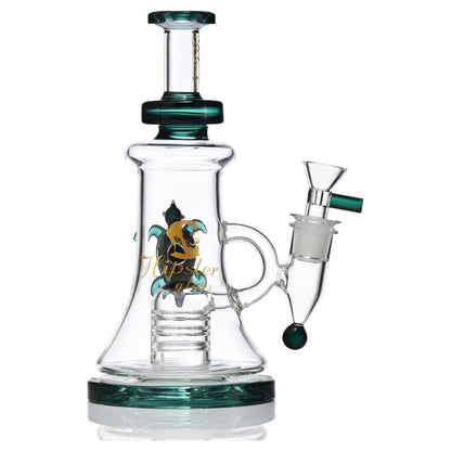 Hipster 7.4-Inch Compact Green Glass Bong WF-347 - Smoke Tech One LLC