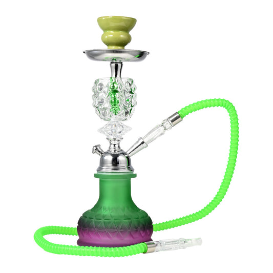 14" Decorative Glass Base Hookah WL069